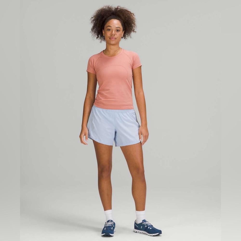 Lululemon Women’s Size 2 Track That High-Rise Lined 5” Periwinkle Shorts